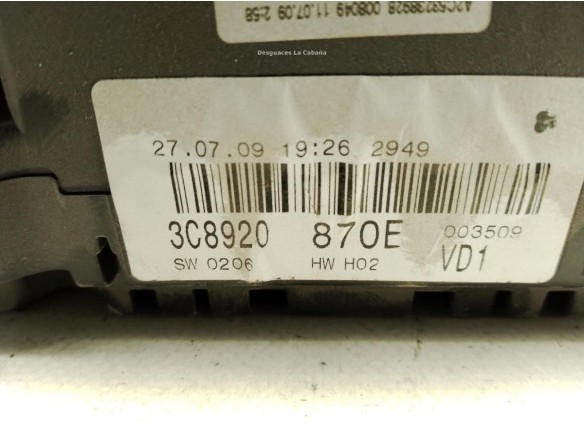 A2C53356111, CUADRO INSTRUMENTOS VW PASSAT CC (357)|Desguaces La Cabaña
