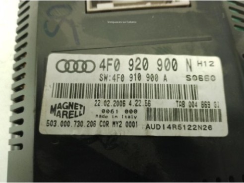 4F0920900N, CUADRO INSTRUMENTOS AUDI A6 (4F2, C6)|Desguaces La Cabaña