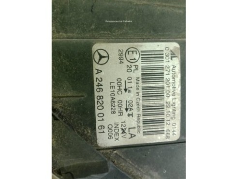 A2468200161 FARO IZQUIERDO MERCEDES BENZ CLASE B (W246, W242)|Desguaces La Cabaña