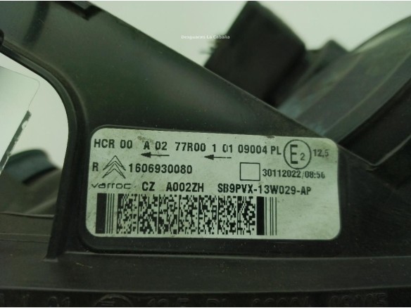 1606930080, FARO DERECHO CITROEN C3 II|Desguaces La Cabaña