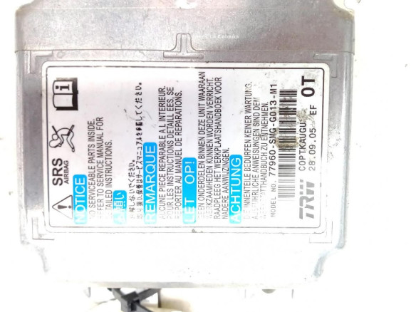 77960SMGG013M1, CENTRALITA AIRBAG HONDA CIVIC VIII Hatchback (FN, FK) |Desguaces La Cabaña
