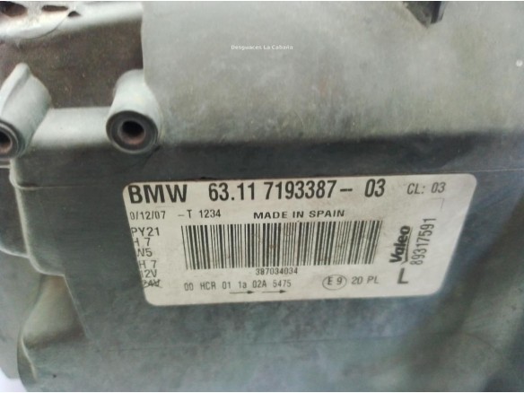 63117193387 FARO IZQUIERDO BMW 1 (E81)|Desguaces La Cabaña