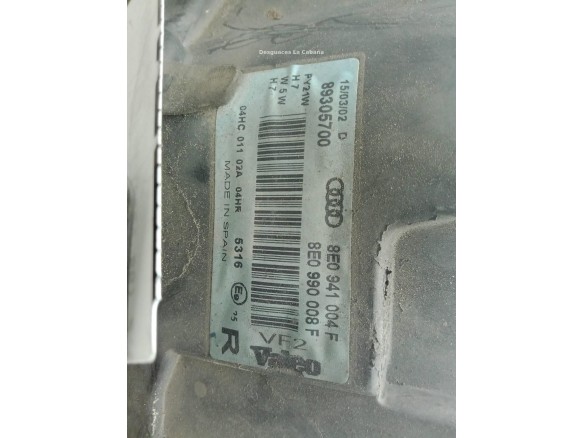 8E0941030C FARO DERECHO AUDI A4 (8E2, B6)|Desguaces La Cabaña