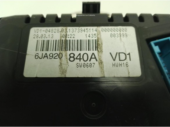 6JA920840A CUADRO INSTRUMENTOS SEAT TOLEDO IV (KG3)|Desguaces La Cabaña