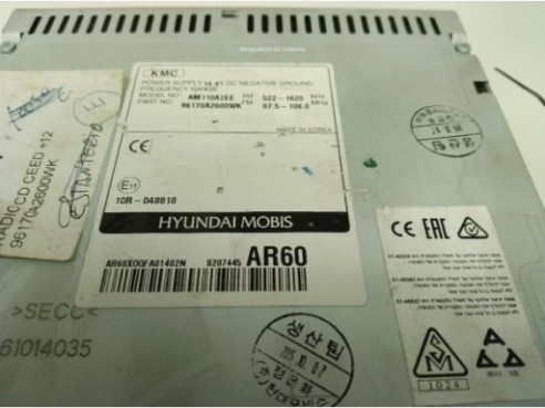 96170A2600WK, RADIO KIA CEE'D (JD)|Desguaces La Cabaña