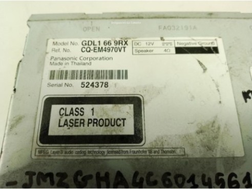 GDL1669RX RADIO MAZDA 6 Hatchback (GH)|Desguaces La Cabaña