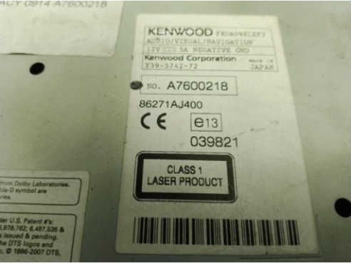 A7600218 RADIO SUBARU LEGACY V Ranchera familiar (BR)|Desguaces La Cabaña