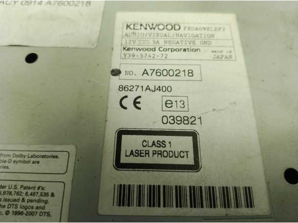 A7600218 RADIO SUBARU LEGACY V Ranchera familiar (BR)|Desguaces La Cabaña