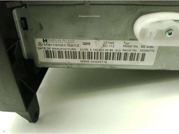 A169820086 RADIO MERCEDES BENZ CLASE B (W245)|Desguaces La Cabaña