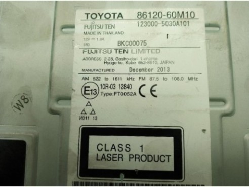 8612060M10, RADIO TOYOTA LAND CRUISER PRADO (_J12_)|Desguaces La Cabaña