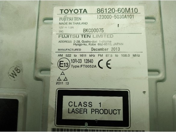 8612060M10, RADIO TOYOTA LAND CRUISER PRADO (_J12_)|Desguaces La Cabaña
