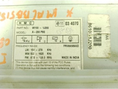 961001J200, RADIO HYUNDAI i20 (PB, PBT)|Desguaces La Cabaña