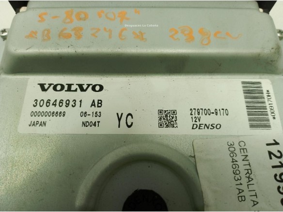 30646931AB, CENTRALITA MOTOR VOLVO S80 II (124)|Desguaces La Cabaña