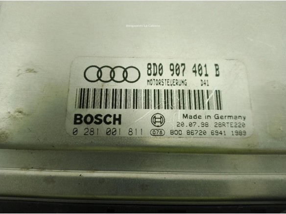 8D0907401B,0281001811, CENTRALITA MOTOR VOLKSWAGEN SinValor|Desguaces La Cabaña
