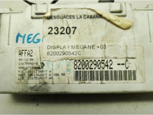 8200290542C, DISPLAY RENAULT MEGANE II (BM0/1_, CM0/1_)|Desguaces La Cabaña