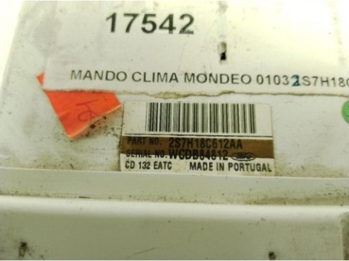2S7H18C612AA, MANDO CLIMA FORD MONDEO III (B5Y)|Desguaces La Cabaña