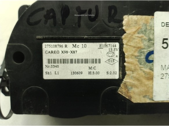 275108796R, MANDO CLIMA RENAULT CAPTUR (J5_, H5_)|Desguaces La Cabaña