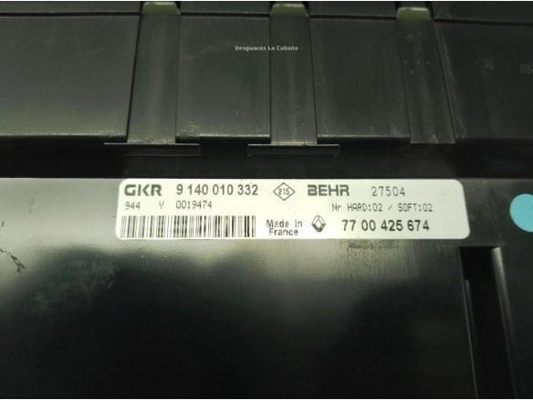 7700425674, MANDO CLIMA RENAULT LAGUNA I (B56_, 556_)|Desguaces La Cabaña