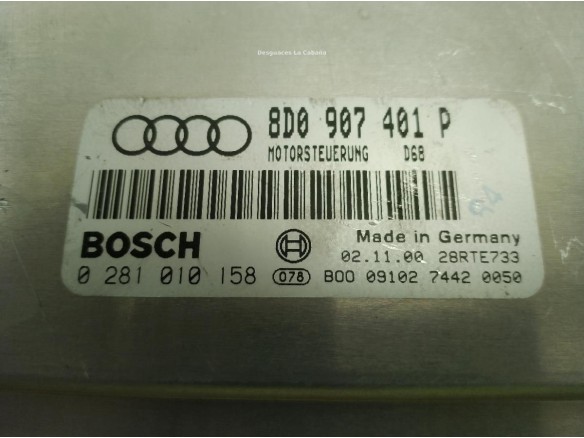 0281001838,8D0907401C, CENTRALITA MOTOR AUDI A4 (8D2, B5)|Desguaces La Cabaña