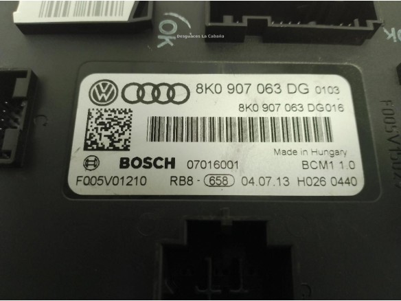 8K0907063DG, CENTRALITA MOTOR AUDI A4 (8K2, B8)|Desguaces La Cabaña