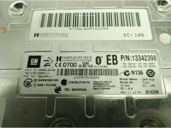 13342398EB, CENTRALITA MOTOR OPEL INSIGNIA A (G09)|Desguaces La Cabaña