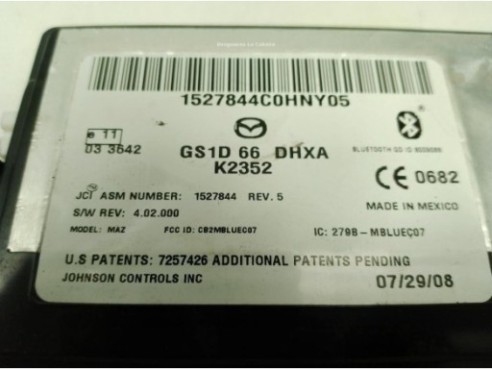  GS1D66DHXAK2352 CENTRALITA MOTOR MAZDA 6 Hatchback (GH)|Desguaces La Cabaña