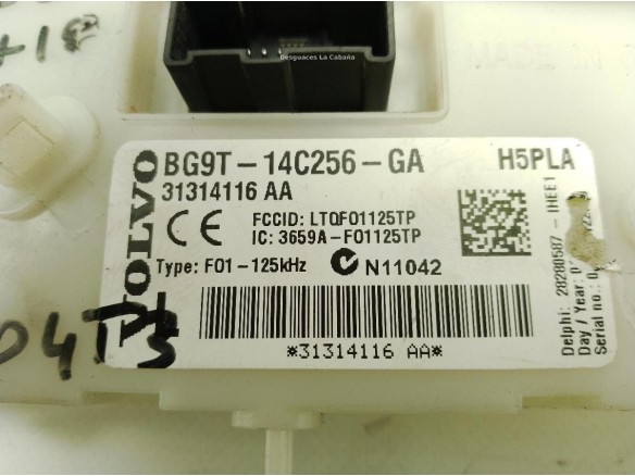 BG9T14C256GA CAJA FUSIBLES INTERIOR (BSI) VOLVO S60 II (134)|Desguaces La Cabaña
