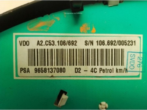 9658137080 CUADRO INSTRUMENTOS PEUGEOT 407 (6D_)|Desguaces La Cabaña