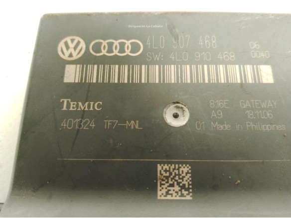 4L0907468 CENTRALITA MOTOR AUDI Q7 (4LB)|Desguaces La Cabaña