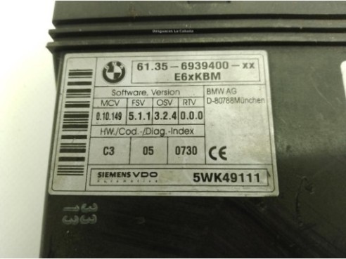 61356939400 CENTRALITA MOTOR BMW 5 (E60)|Desguaces La Cabaña