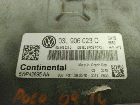 03L906023D CENTRALITA MOTOR VW POLO (6R1, 6C1)|Desguaces La Cabaña