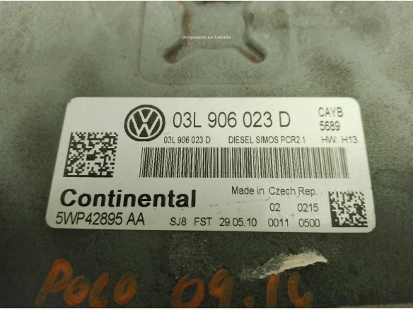 03L906023D CENTRALITA MOTOR VW POLO (6R1, 6C1)|Desguaces La Cabaña
