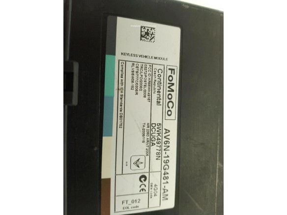 AV6N19G481AM CENTRALITA MOTOR FORD FOCUS III|Desguaces La Cabaña