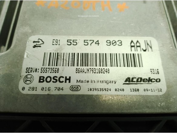 55574903AAJN, CENTRALITA MOTOR OPEL INSIGNIA A (G09)|Desguaces La Cabaña