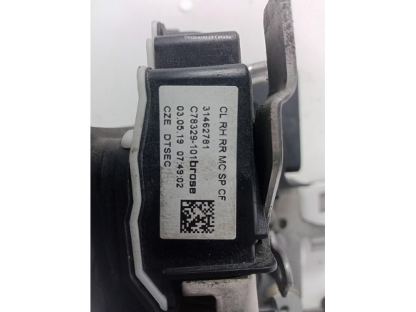 31462781 CERRADURA PUERTA LAT TRA DER VOLVO XC40 (536) |Desguaces La Cabaña