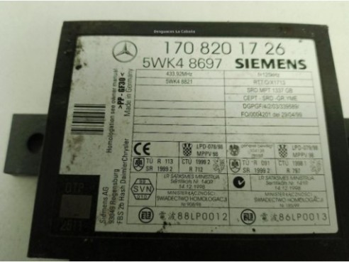 1708201726 CENTRALITA MOTOR MERCEDES BENZ SLK (R170)|Desguaces La Cabaña