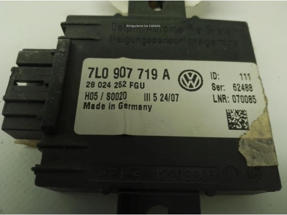 7L0907719A, CENTRALITA MOTOR VW PHAETON (3D1, 3D2, 3D3, 3D4, 3D6, 3D7, 3D8, 3D9)|Desguaces La Cabaña