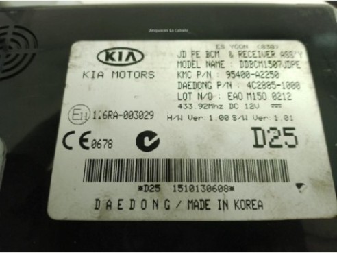 95400A2250 CENTRALITA CONFORT KIA CEE'D (JD)|Desguaces La Cabaña