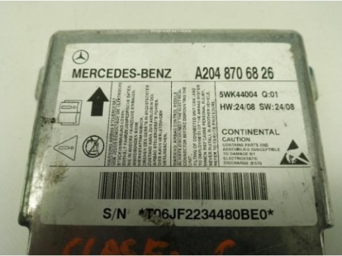 A2048706826, CENTRALITA AIRBAG MERCEDES BENZ CLASE C (W204)|Desguaces La Cabaña