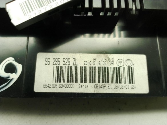 96295526ZL, MANDO CLIMA PEUGEOT 607 (9D, 9U)|Desguaces La Cabaña