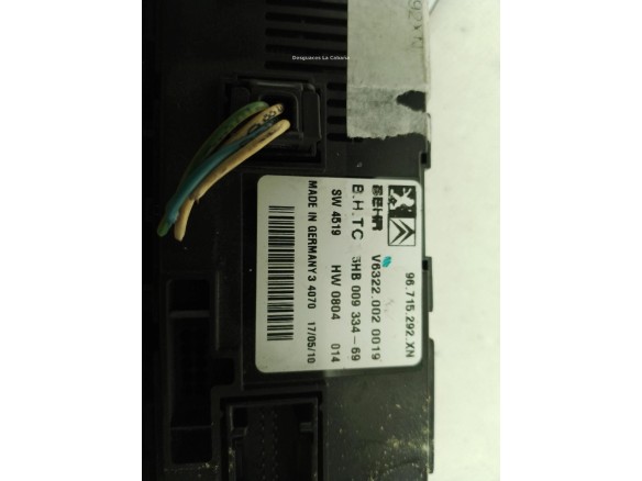 96715292XN, MANDO CLIMA PEUGEOT 407 (6D_)|Desguaces La Cabaña