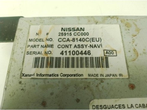 25915CC00 LECTOR DVD NISSAN MURANO I (Z50)|Desguaces La Cabaña