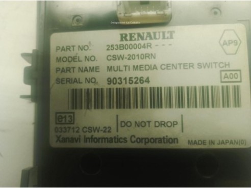 253B00004R MANDO MULTIMEDIA RENAULT SCÉNIC III (JZ0/1_)|Desguaces La Cabaña