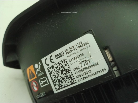 39153914, 39027701 AIRBAG IZQ OPEL CORSA E (X15)|Desguaces La Cabaña