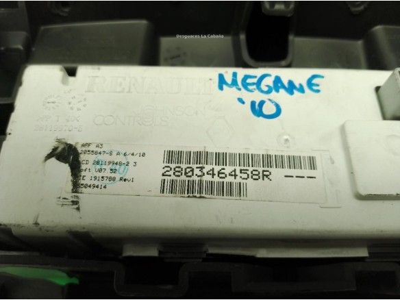 280346458R, DISPLAY RENAULT MEGANE III Fastback (BZ0_)|Desguaces La Cabaña