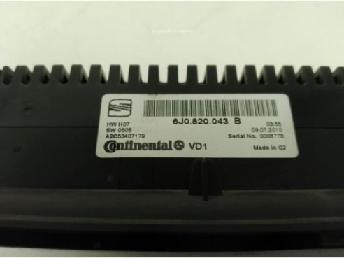 6J0820043B, MANDO CLIMA SEAT IBIZA IV (6J5, 6P1)|Desguaces La Cabaña