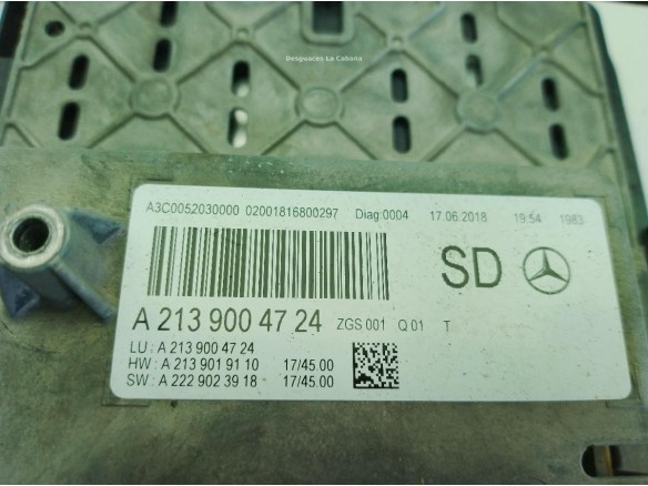 A2139004724 PANTALLA MULTIMEDIA MERCEDES BENZ CLASE E (W213)|Desguaces La Cabaña