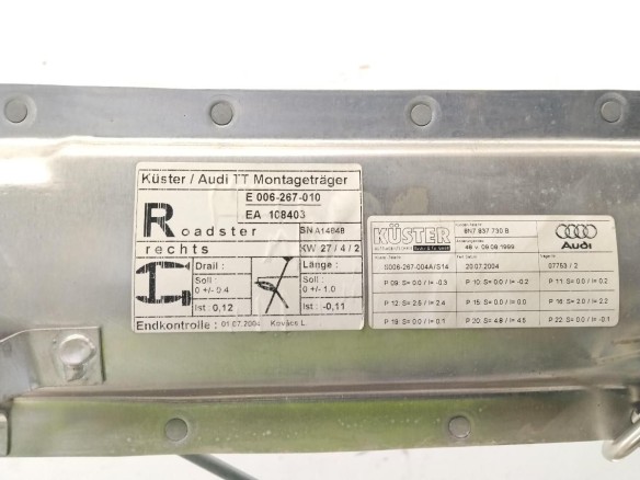 ELEVALUNAS PUERTA LAT DEL DER AUDI TT (8N3)|Desguaces La Cabaña