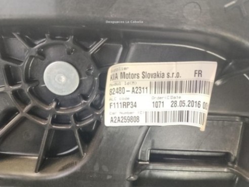 82481A2000 ELEVALUNAS PUERTA LAT DEL DER KIA CEE'D (JD)|Desguaces La Cabaña