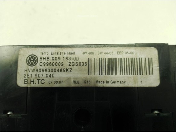 5HB00918300, MANDO CLIMA VOLKSWAGEN CRAFTER |Desguaces La Cabaña